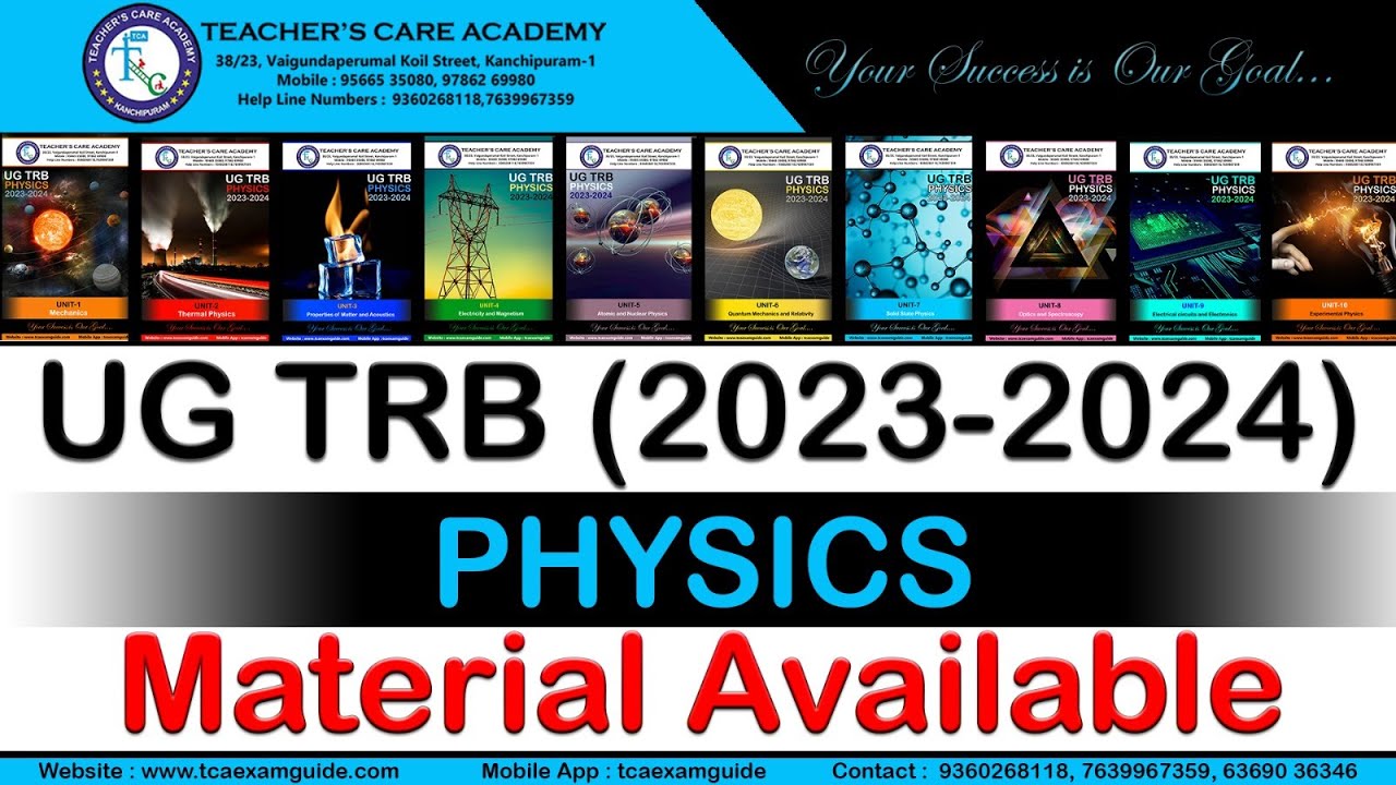 UG TRB (2023-2024) : PHYSICS (Material Available)