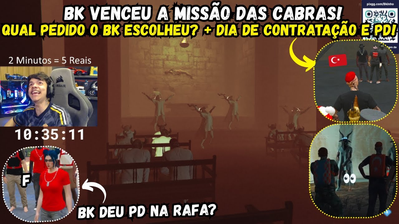 BK VENCEU A MISSÃO DAS CABRAS! | QUAL FOI O PEDIDO? 👀 + DIA DE CONTRATAÇÃO E PD 😬 | GTA RP