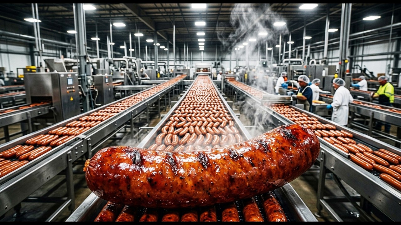 Inside the Factory Making Millions of Chicken & Beef Sausages Every Day