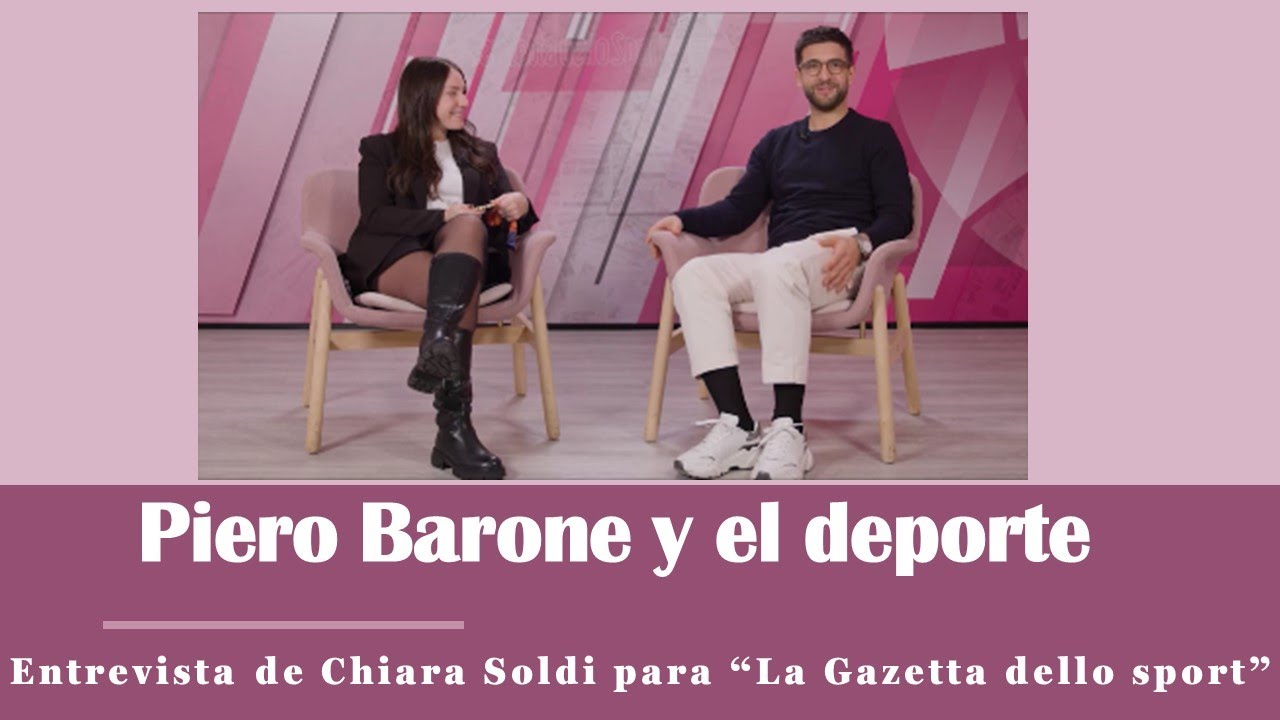 Piero Barone y el deporte con subtítulos en español, inglés y portugués.