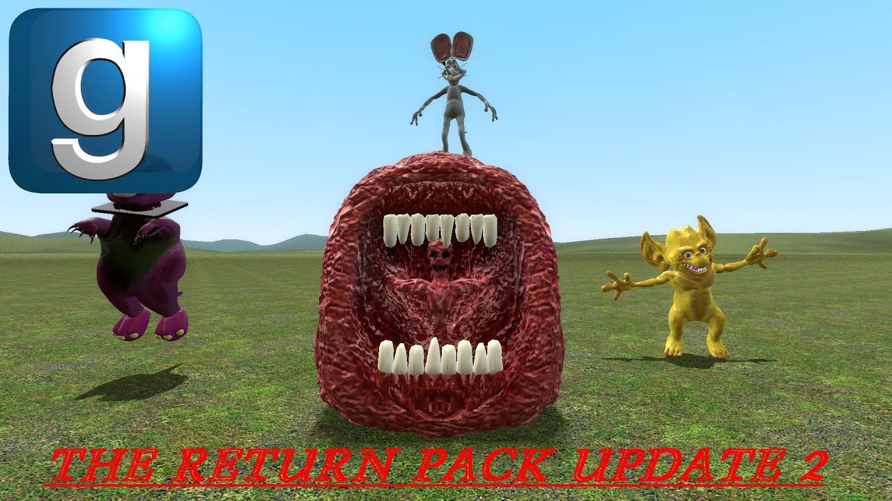 [GMOD MOD REVIEW] The Return Pack Update 2 (Rap Rat, Creepy Barney, Freddy Freaker and Train Eater).