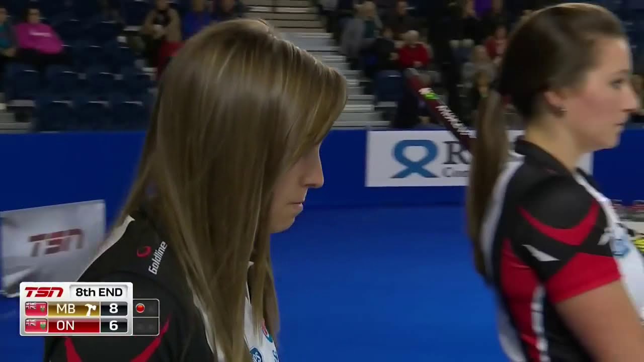 #stoh2017 [1v2-8E] Michelle Englot (MB) plays with fire vs Rachel Homan (ON)'s double center guards