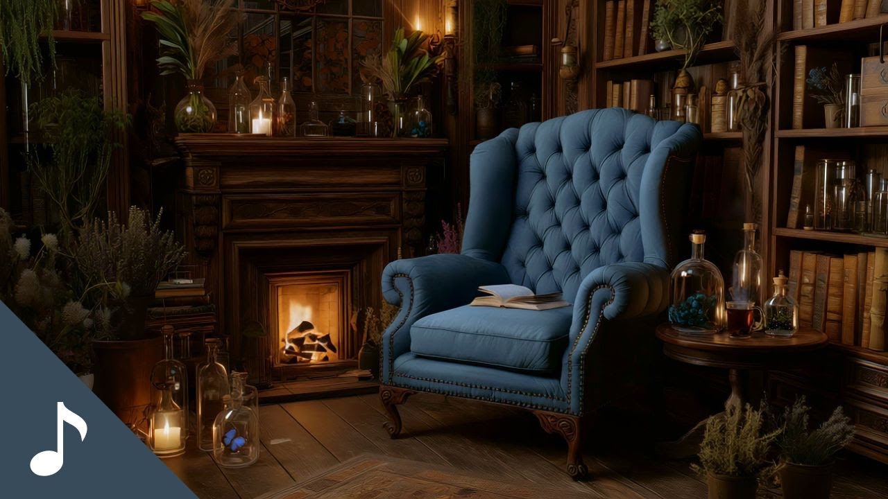 Ambient Noise and Music for Sleep | Relaxing Rain & Fireplace Ambience with Soft Music