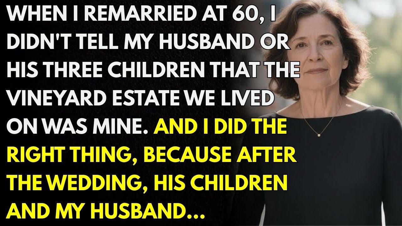 When I got remarried it saved me, that I didn't tell my husband or his children the winery was mi...