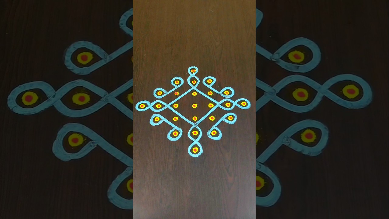 Easy Kolam For Beginners @RoopaRangoli #shorts #rangoli #kolam #muggulu #padikolam #kolangal