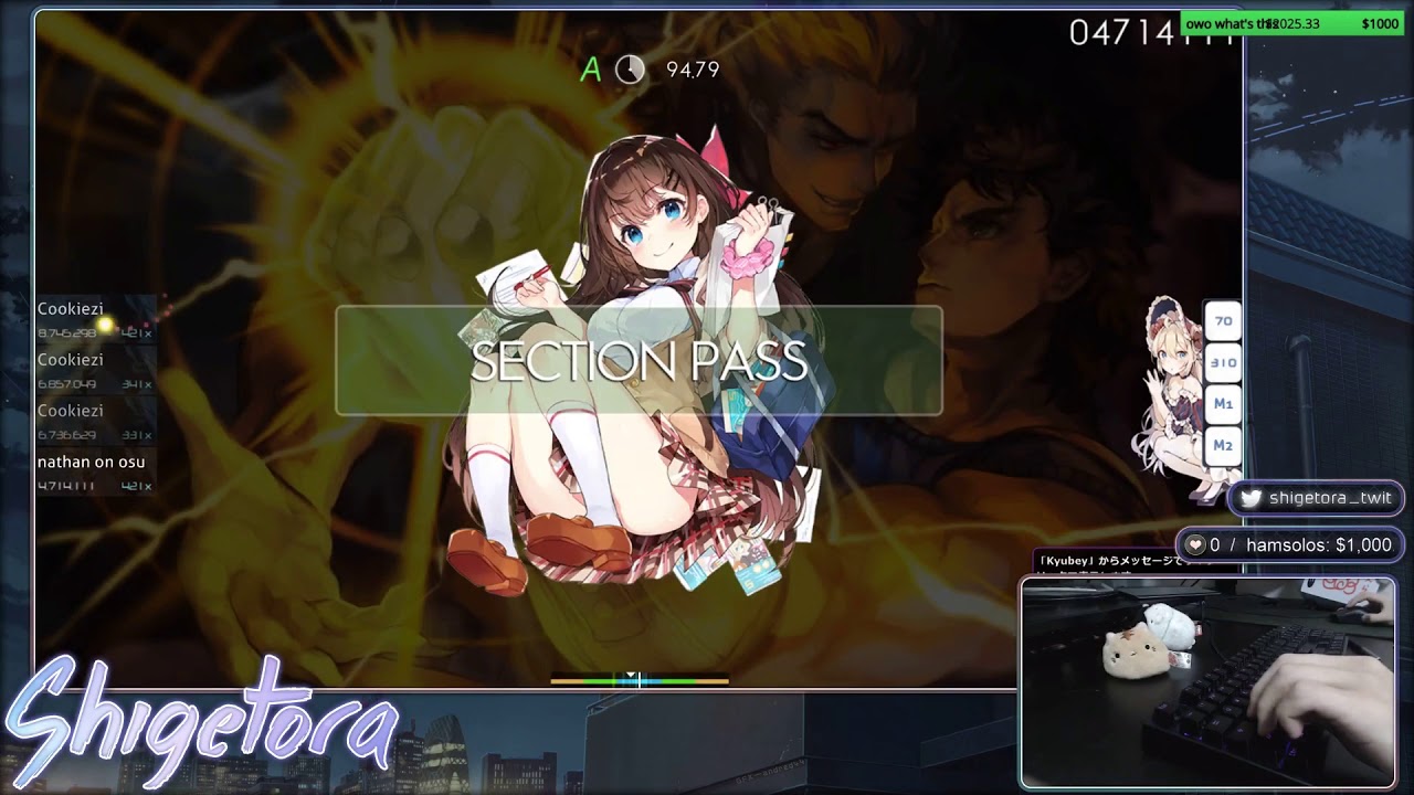 Cookiezi plays 8.5 stars map with a Mouse