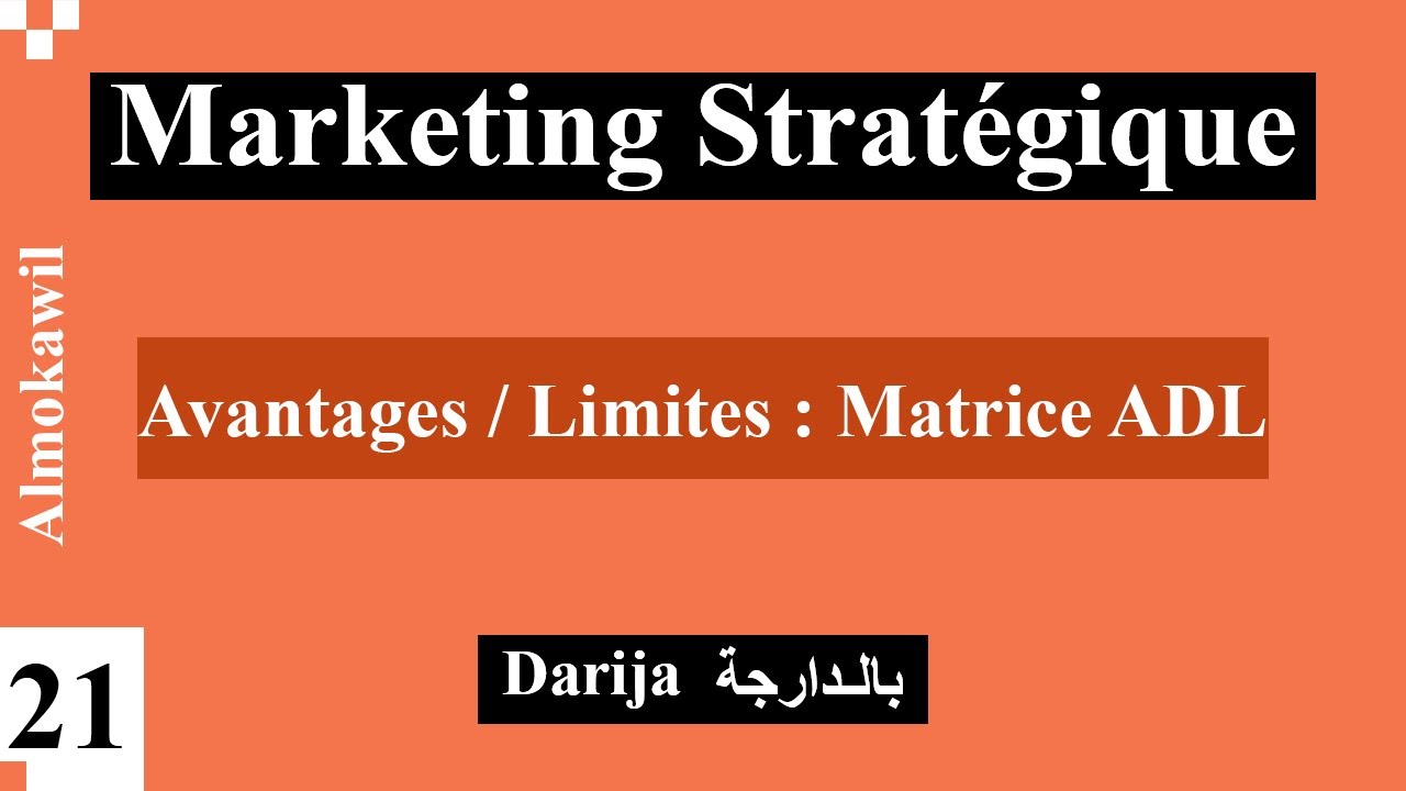 21_ Marketing stratégique les avantages et les limites de la matrice ADL