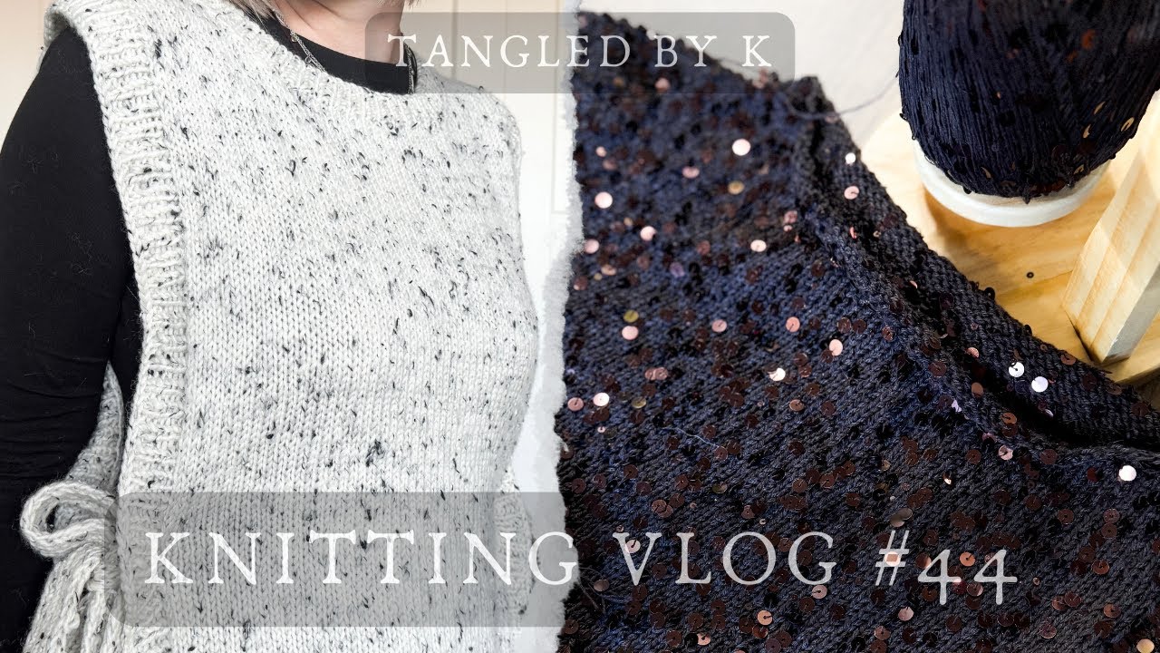 Test knitting, cekiny i żakard | Kamizelka gotowa, sweter w trakcie + nowe włóczki