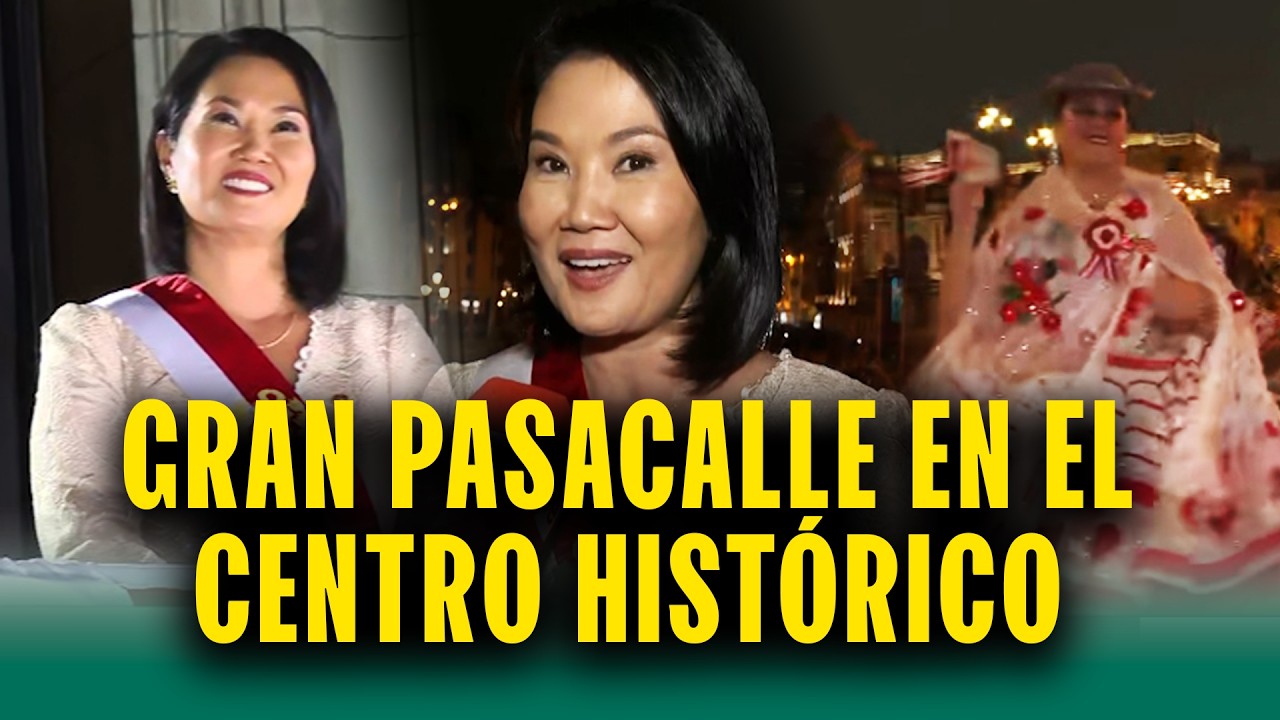 La fiesta contin&uacute;a: Presidenta Keiko Fujimori presencia gran pasacalle por Fiestas Patrias
