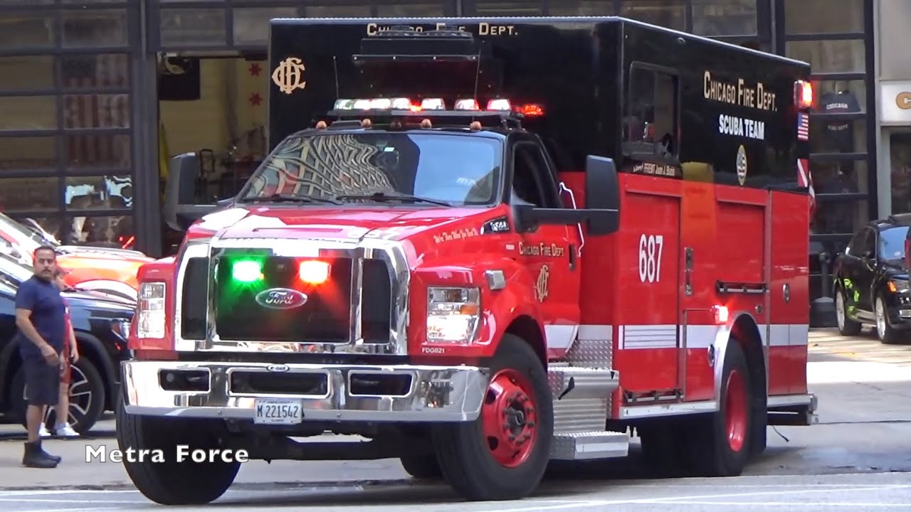 Chicago Fire Dept SCUBA Team 6-8-7 Responding