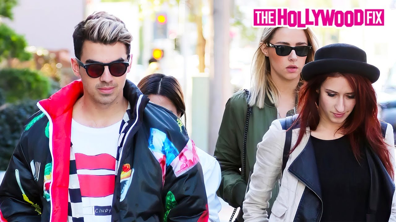Joe Jonas Talks 'Cake By The Ocean' With His New Girlfriends & DNCE At Zinque Cafe In West Hollywood