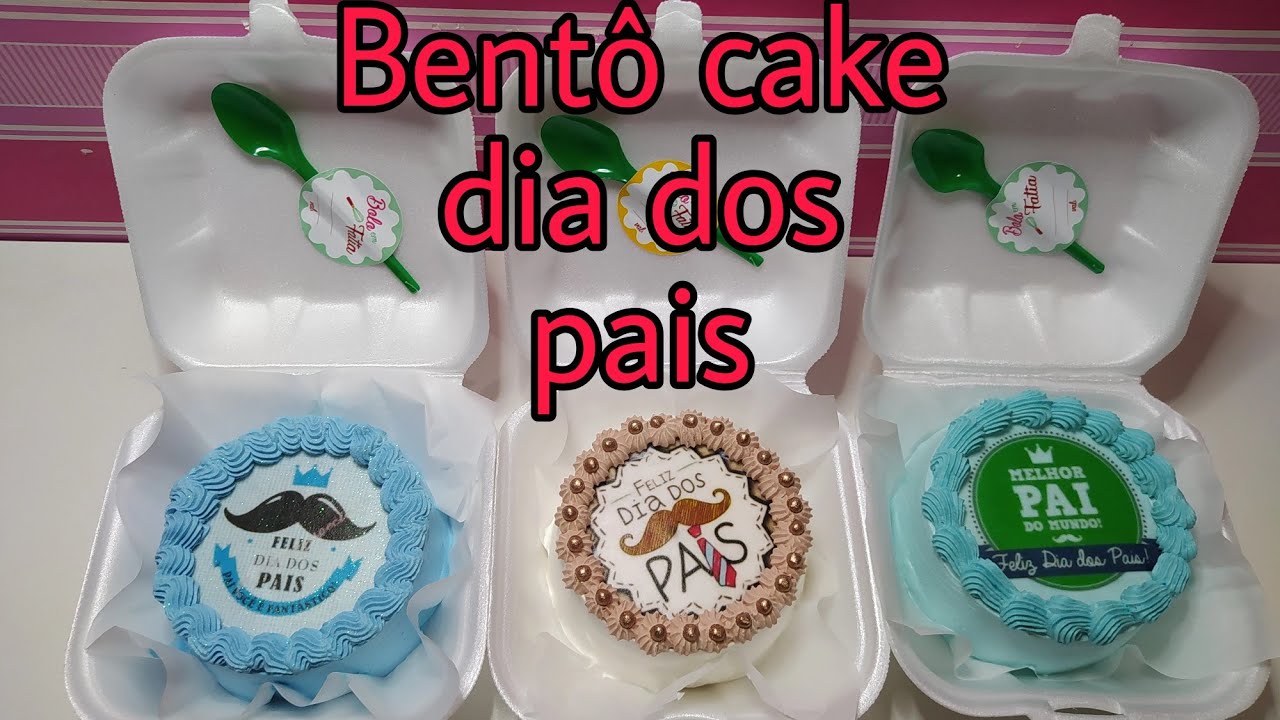 Bentô cake, com papel de arroz, inspiração para o dia dos pais!