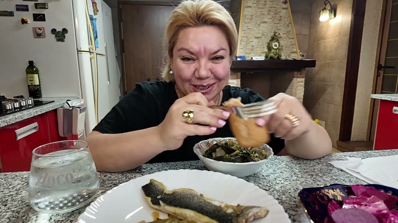 MUKBANG 🤣ЖРУ НА НОЧЬ😋РЫБА 🍽MUKBANG MANTY 