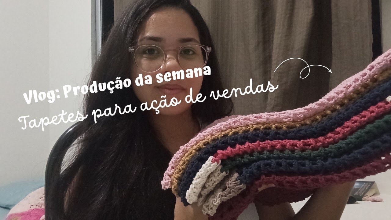 VLOG: Produção da semana | Tapetes para ação de vendas no atelier 💖
