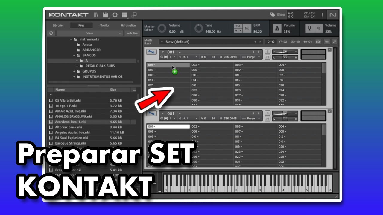 Preparar Set de Sonidos en Kontakt