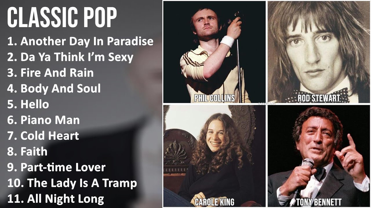 CLASSIC POP Mix - Phil Collins, Rod Stewart, Carole King, Tony Bennett - Another Day In Paradise...