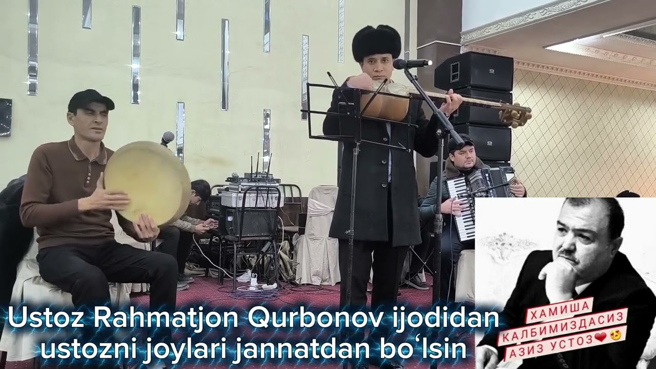 Rahmatjon Qurbonov ijodidan Lazizbek Rajabboyev ijrosida ustozni joylari jannatdan boʻlsin 