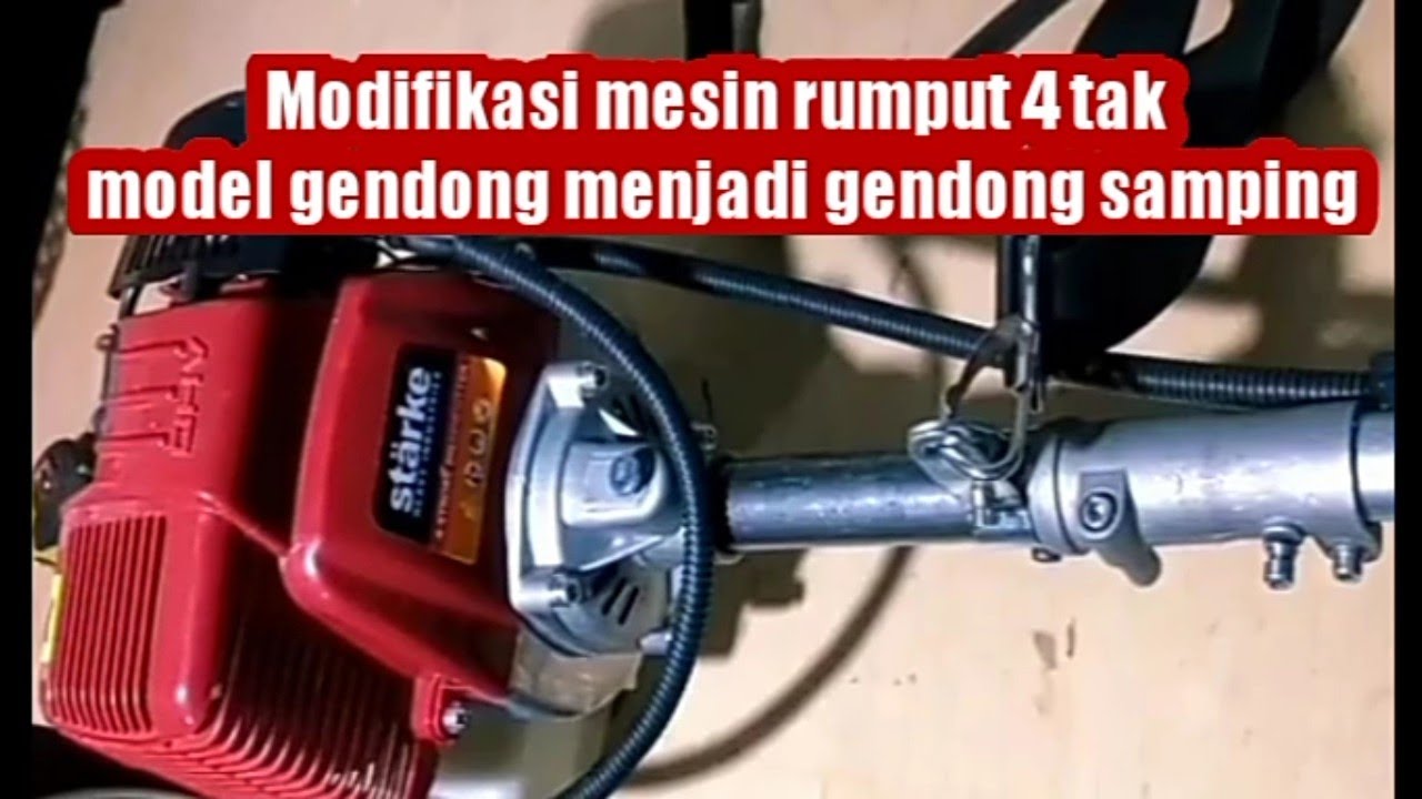 mesin potong rumput 4 tak modifikasi gendong samping