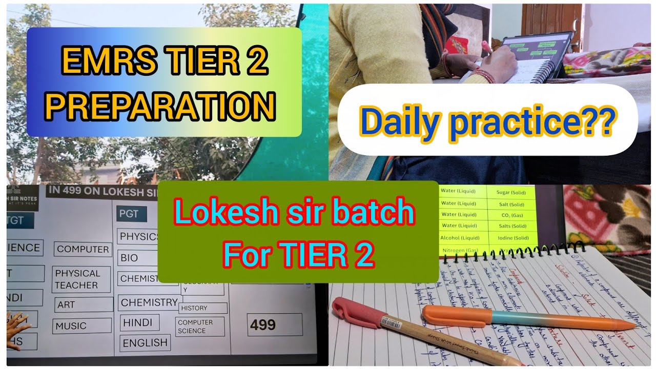 👩‍🏫➡️FULL DAY STUDY ROUTINE AS AN EMRS TIER 2 ASPIRANT📖📓|| LOKESH SIR BATCH FOR TIER 2