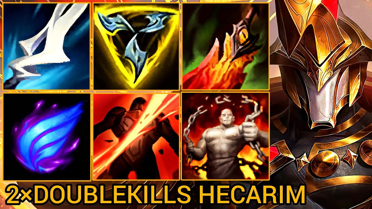 Quadrakills? No, Two Times Doublekills Hecarim - China Wild Rift Highlights By Tiarty