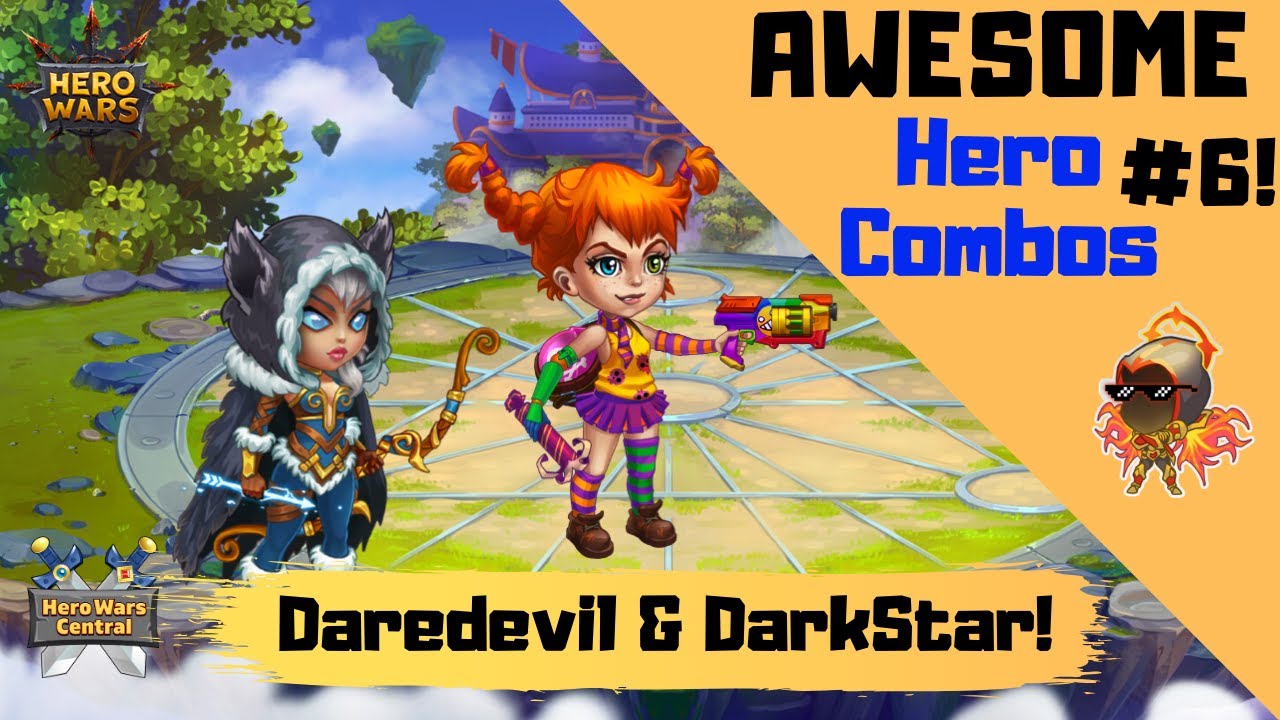 Hero Wars Mobile | Hero Wars Team Combos! Daredevil and Darkstar!