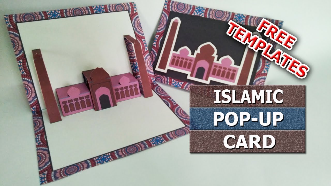 Islamic Pop Up Card #6 / DIY Eid Mubarak Card / DIY Pop Up Mosque Card