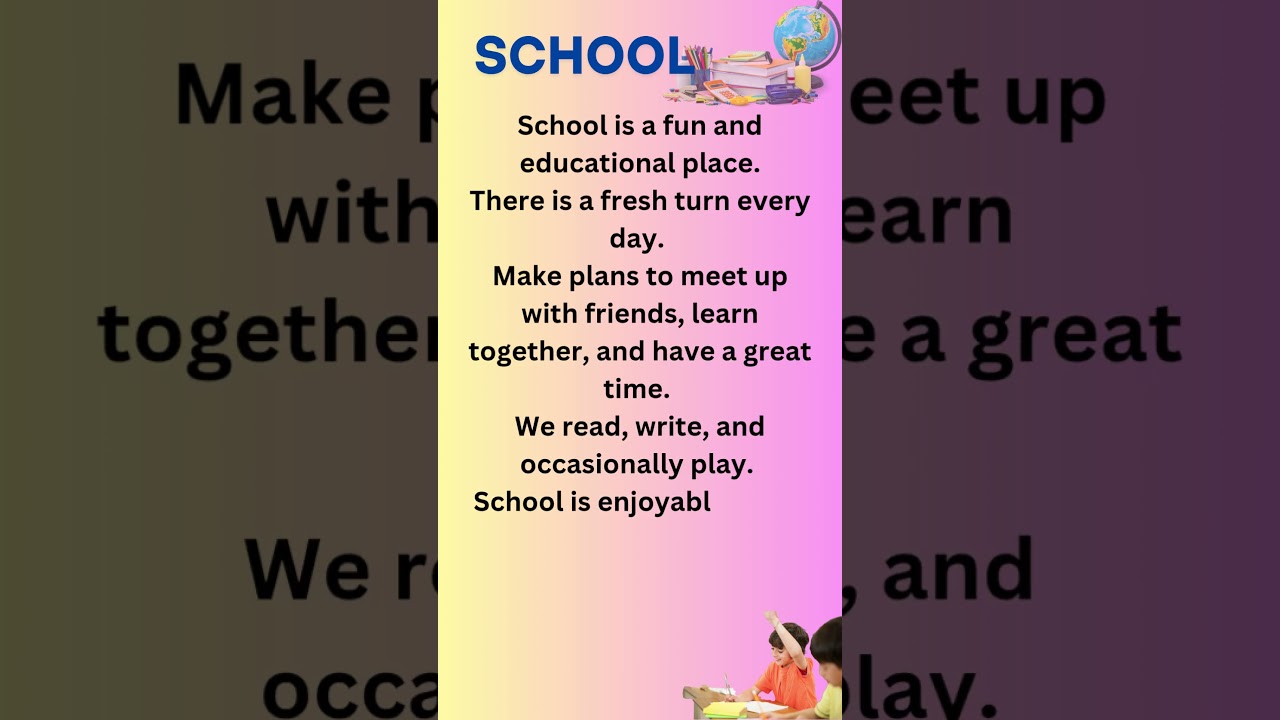 School | Poems in English | English poem for kids | Kids video | Kids learning | Story learning