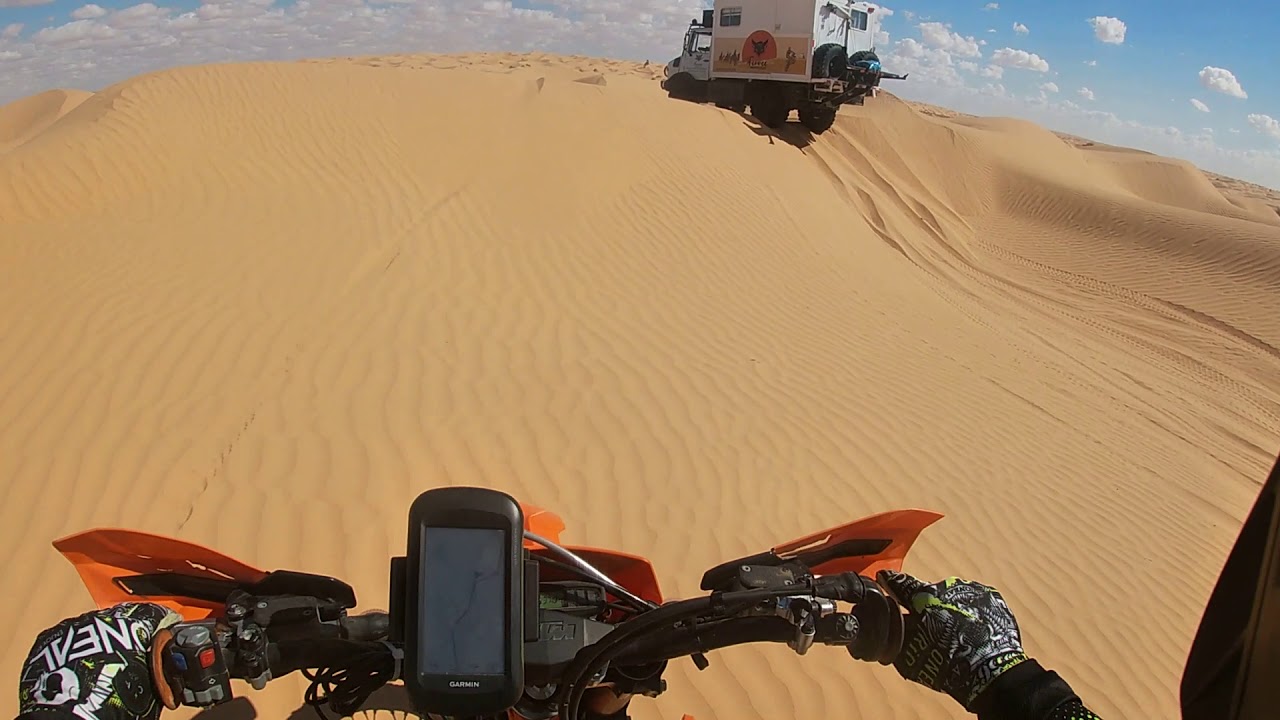 Ktm 500 EXC, Yamaha Grizzly 450, Unimog U1300L Désert de Tunisie