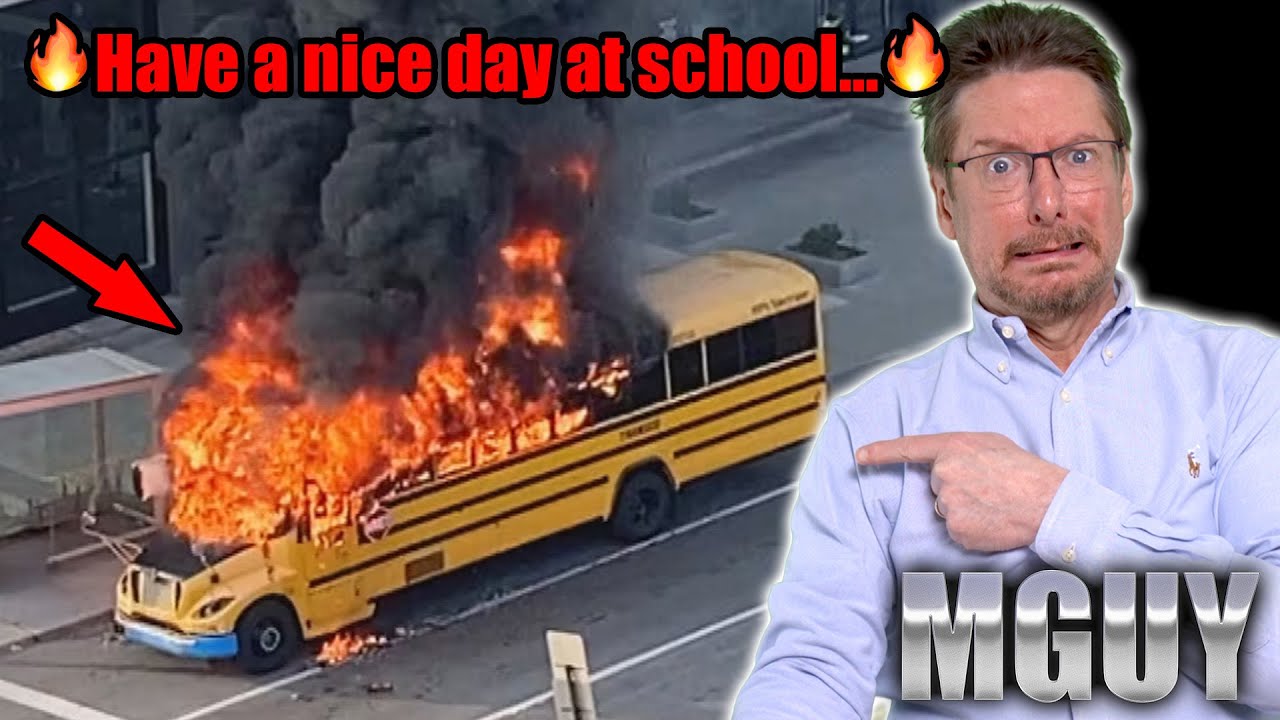 🔥 Yet ANOTHER electric SCHOOL BUS fire 🔥 | MGUY Australia