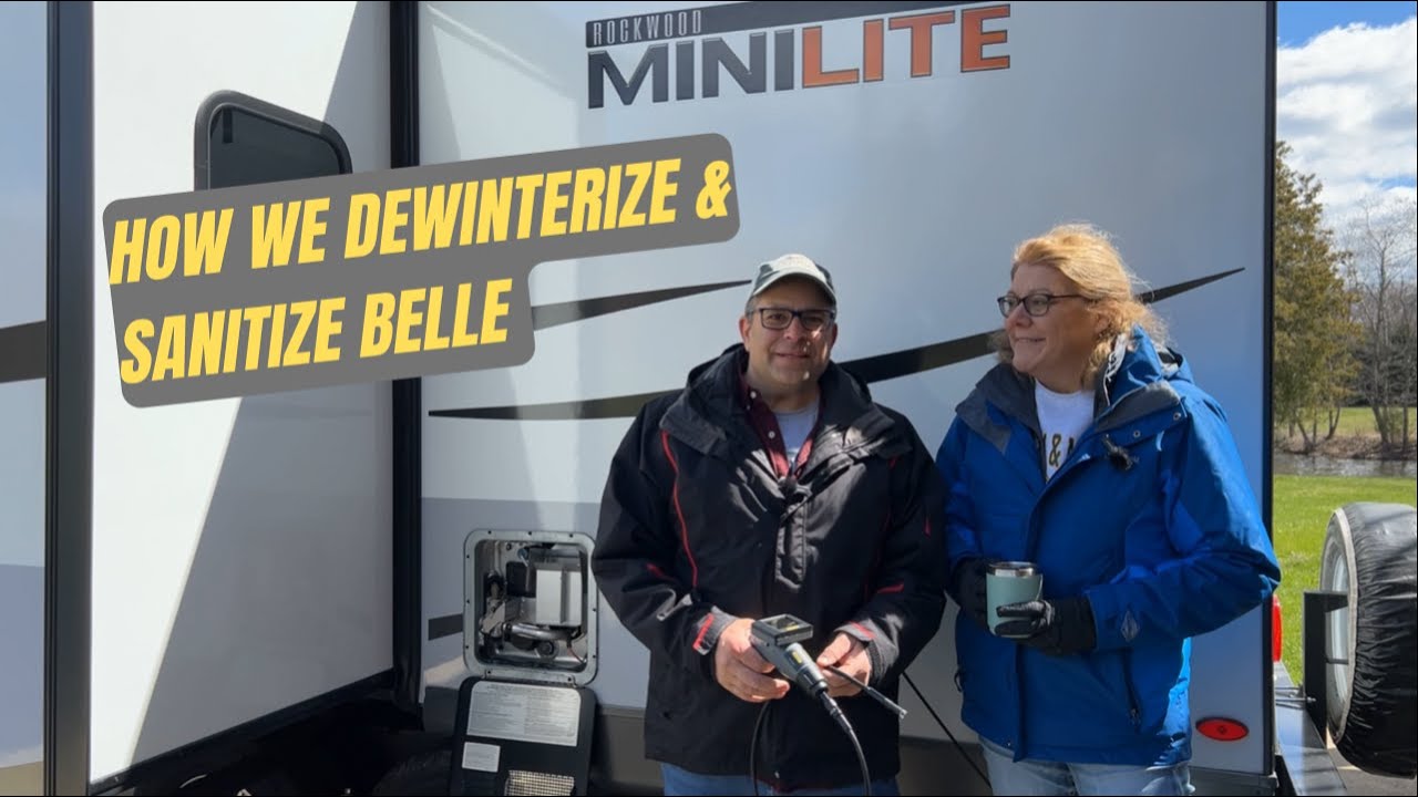 Dewinterizing & Sanitizing our Rockwood Mini Lite 2205S, Suburban Water Heater Descaling Part 1