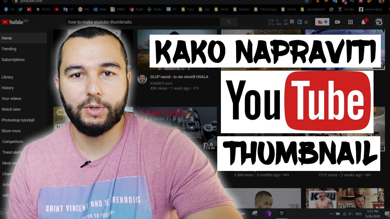 Kako napraviti thumbnail ikonicu za YouTube video