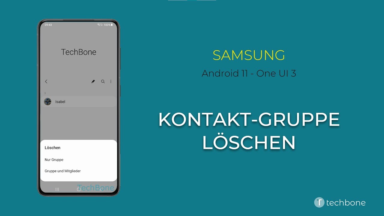 Kontakt-Gruppe l&ouml;schen - Samsung [Android 11 - One UI 3]