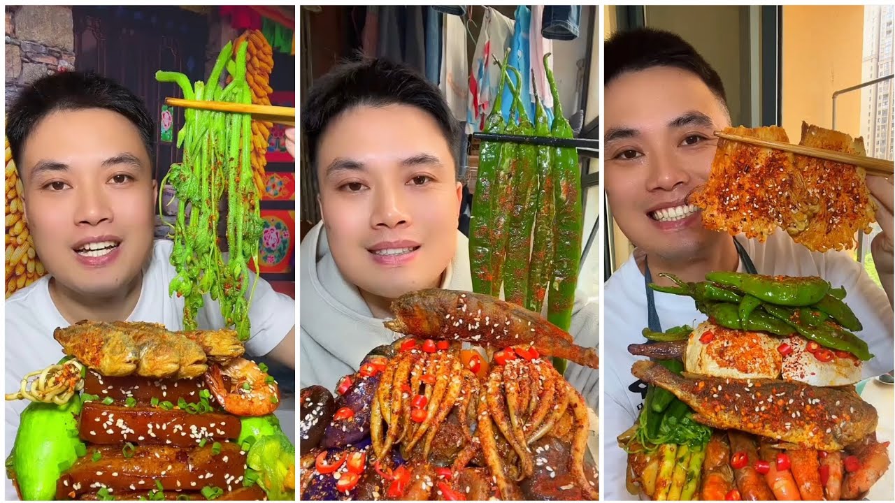 Yummy #265 Eat Meat 😋🔥, chicken 🍗 🍗, Shrimp 🦐🦐.. #mukbang  #eatingshow #yummy
