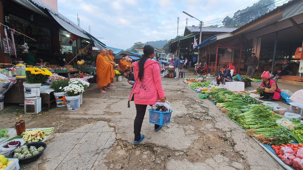 ตลาดเช้าดอยแม่สลอง เชียงราย DoiMeaSalong Morning Market