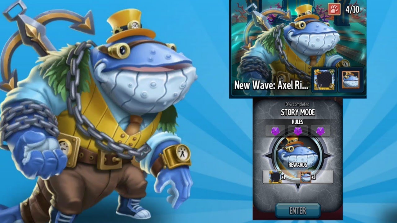 Monster Legends - New Ancestors Monster Axel Riotfin In New Wave:Story Mode Dungeon