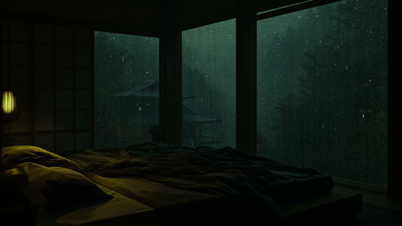 Blooming Spring Garden Rain 🌧 (No Ads) | Peaceful Night Rain Sounds for Deep Sleep