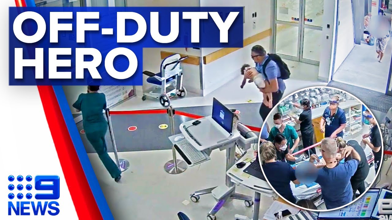 Graduate nurse saves boy's life during choking scare | 9 News Australia