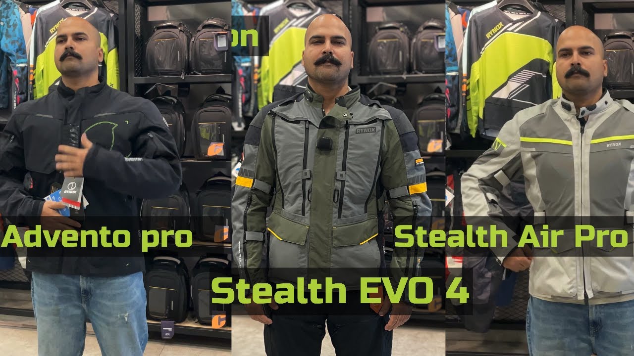 Rynox Riding Jackets | Stealth EVO 4, Stealth Air Pro & Advento Pro