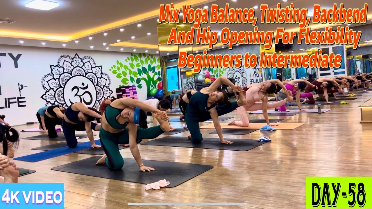 DAY-58 Mix Yoga Balance, Twisting, Backbend And Hip Opening Flexibility Master Ranjeet Singh Bhatia