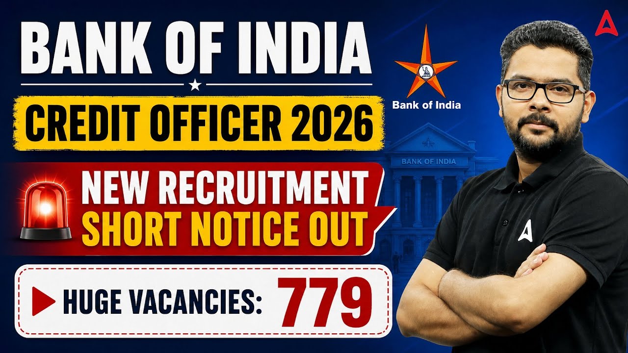 Bank Of India Credit Officer 2026 | New Recruitment Short Notice Out | 779 Vacancies