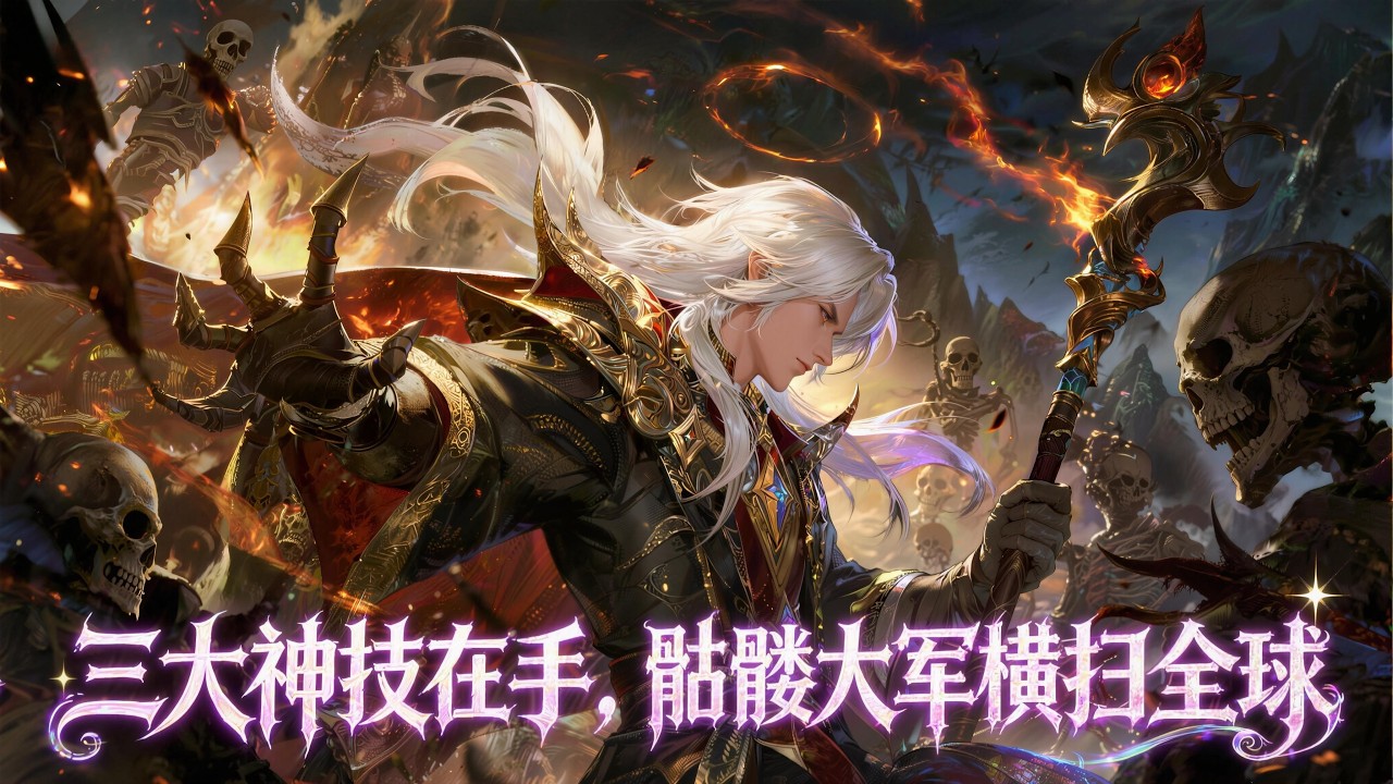 【Multi Sub】《三大神技在手，骷髏大軍橫掃全球》本以為亡靈法師是廢柴職業，卻解鎖無冷卻、傷轉召喚、範圍無限三大神技，召喚萬骨碾壓一切。#熱門漫畫#小說改編