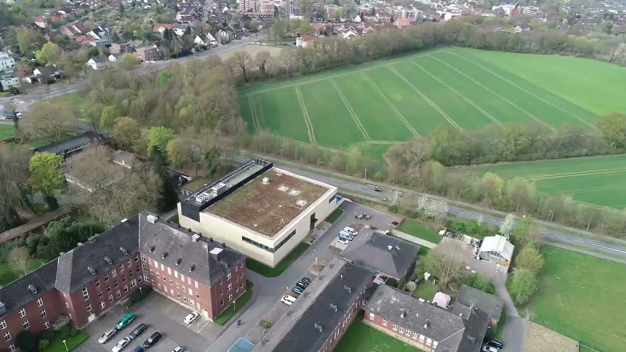 Das Areal für das Münster Modell Quartier 2 als Vogelflug