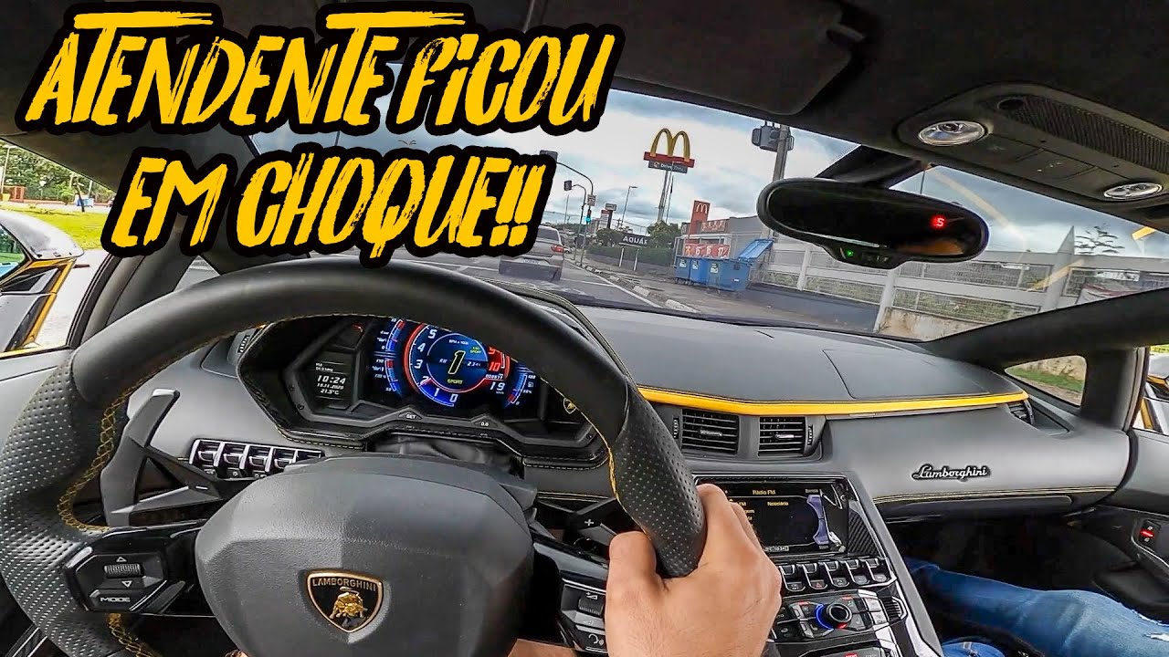 FUI NO DRIVE-THRU DE LAMBORGHINI AVENTADOR!🔥 CUSPIU FOGO