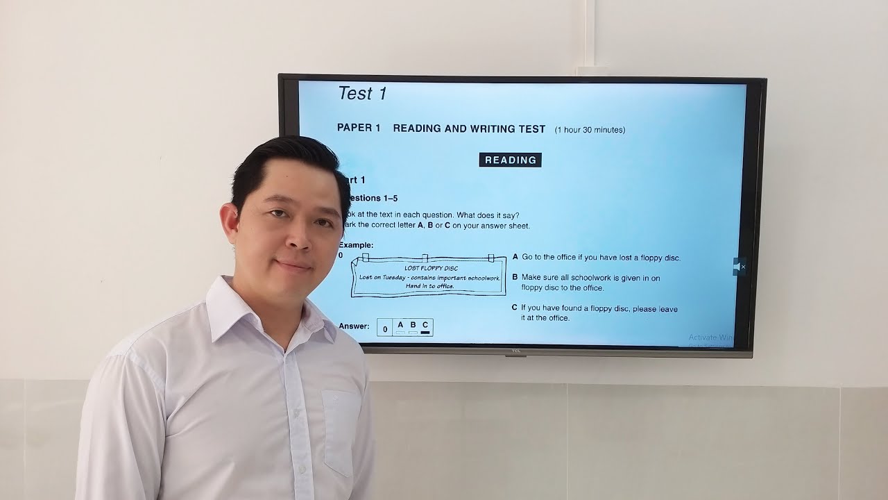 PET 1, Test 1, Reading Part 1 & 2