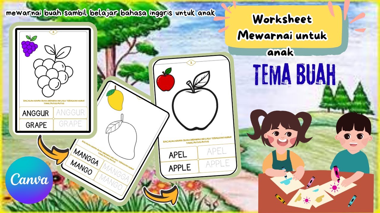 Cara Membuat Worksheet Mewarnai Anak Menggunakan Canva cocok untuk Pemula