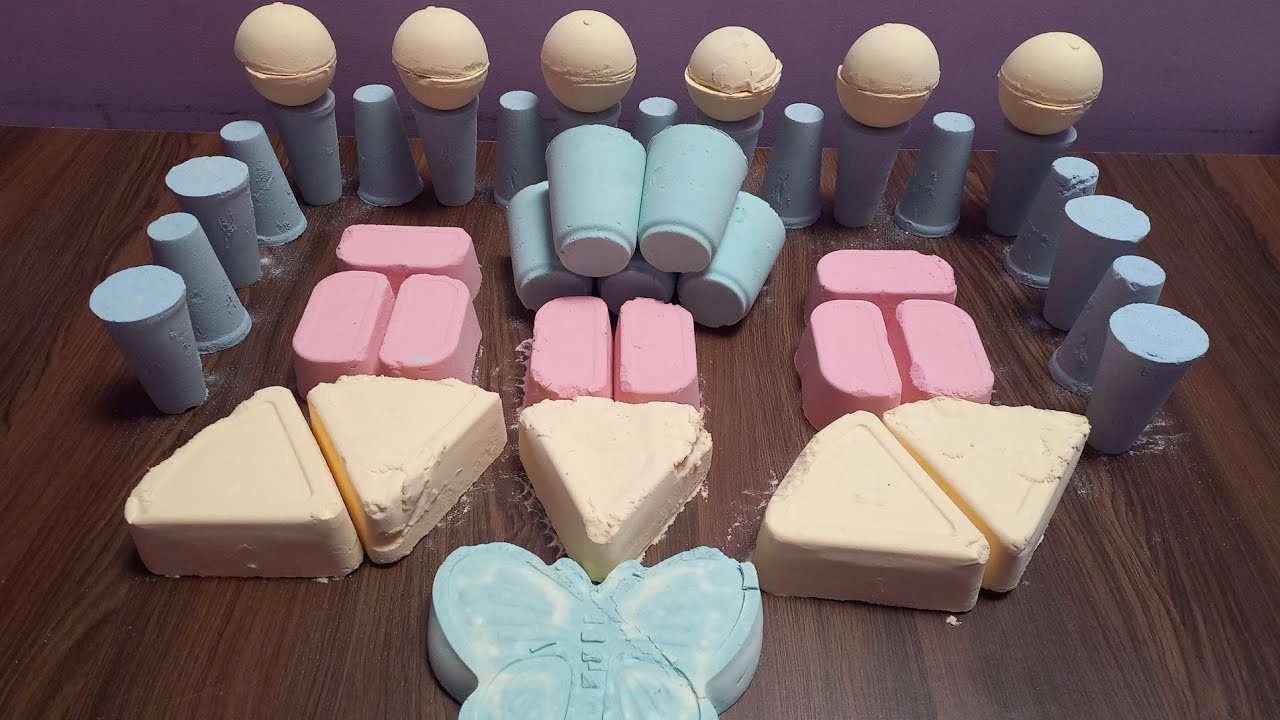 Baking soda asmr crunchy | asmr baking soda pastel colors @RamneekASmr