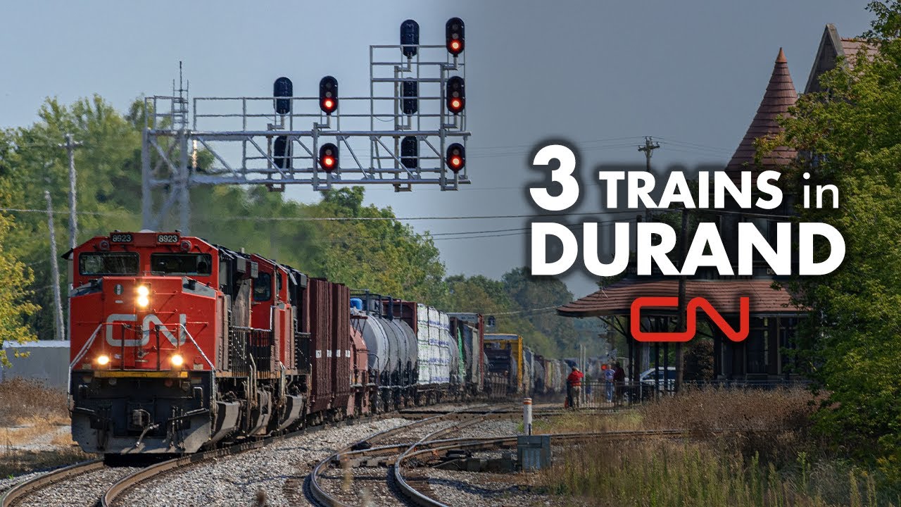 3 Train Day in Durand, MI: September 2024