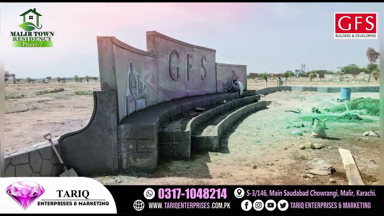 Malir Town Residency Phase 7 Opposite Main Bahria Town Karachi. Project of GFS Builders & Developers