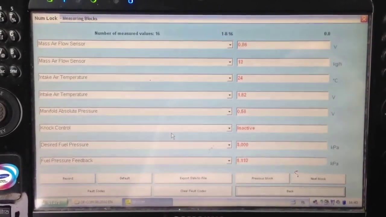 Opel 2.2 Direct Z22YH - F5R Team regulator pressure readings