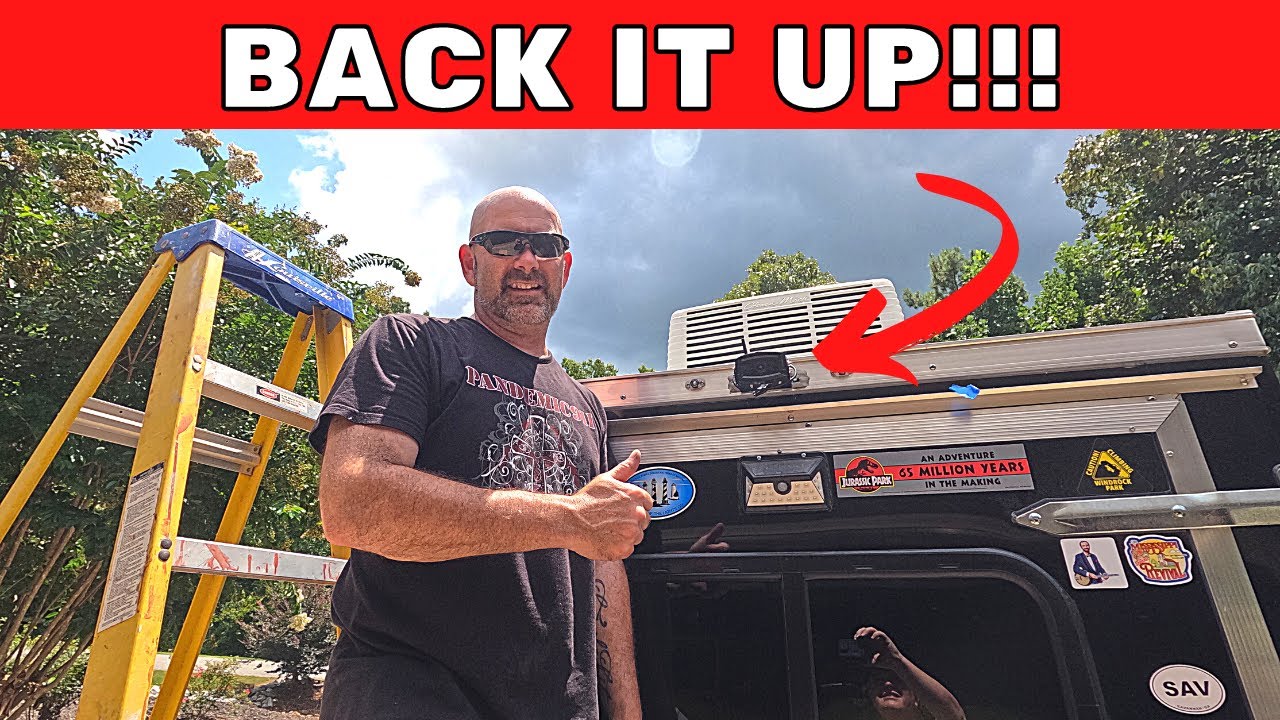 HOW TO INSTALL AN RV BACKUP CAMERA for $150 or less//5x8 Cargo Trailer Camper